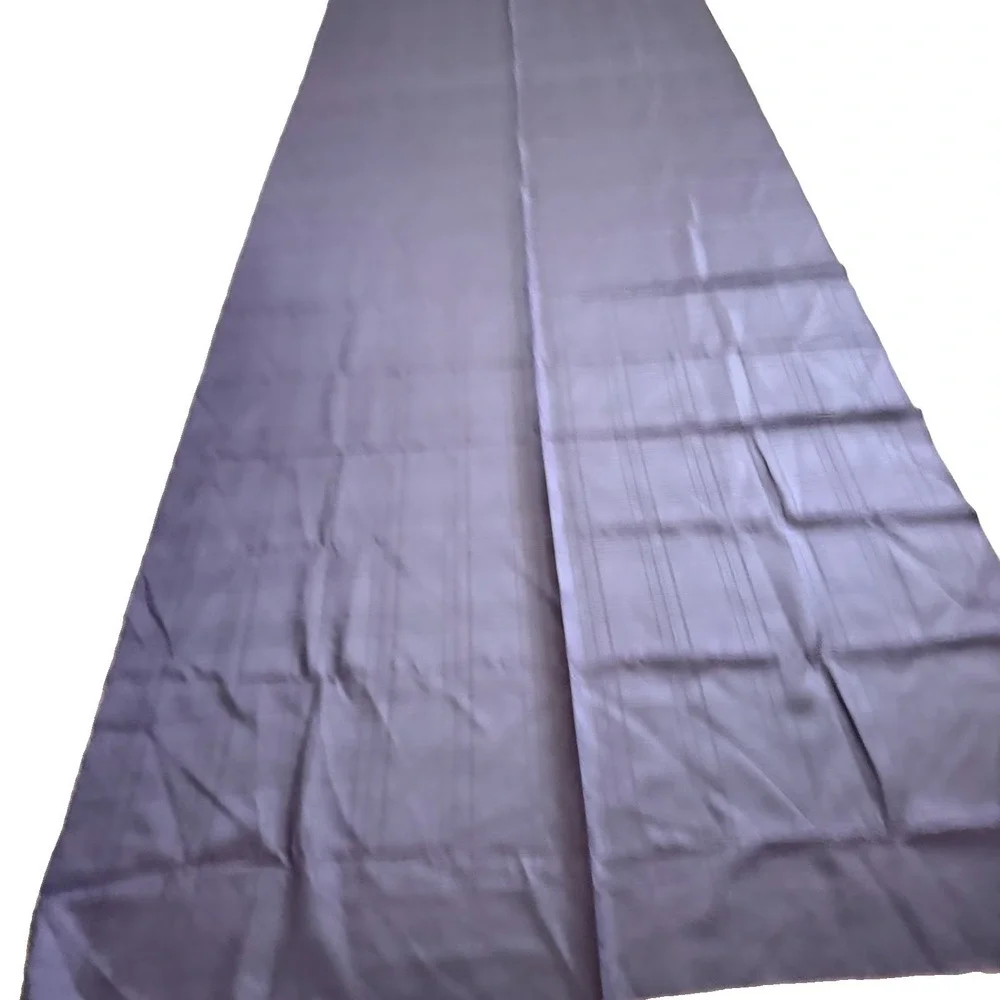 Vintage Jacquard Purple Plaid Fabric Silky Continuous Bolt 5 Yds 185x44 Sewing
